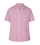 Woven Stripe Short Sleeve, Non Iron Revere Collar Blouse - Twin Pack (Made To Order)