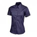 Ladies Pinpoint Oxford Half Sleeve Shirt