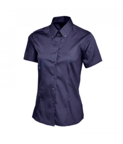 Ladies Pinpoint Oxford Half Sleeve Shirt