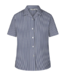 Printed Stripe Short Sleeve, Non Iron Revere Collar Blouse - Twin Pack (Made To Order)
