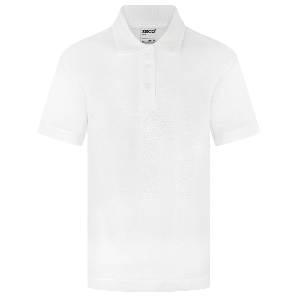 Frilly Collar Polo Shirt - White